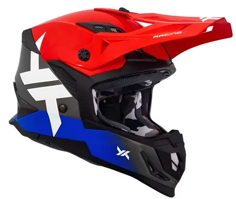 Capacete Mattos Racing Atomic Icon Vermelho/Azul/Cinza - Spinelli